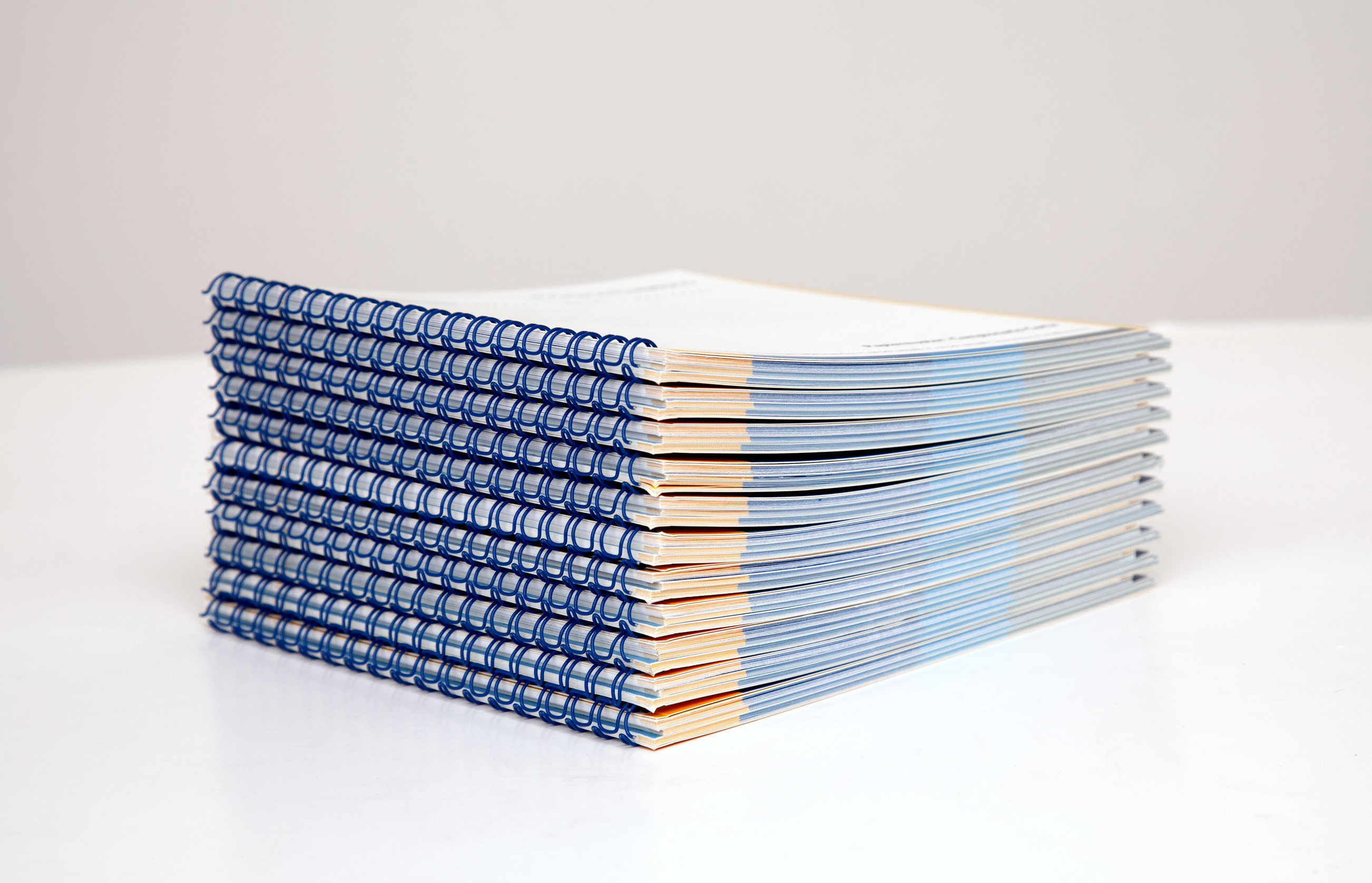 wire-o binding - stack of booklets